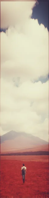 Free aesthetic bookmark featuring red grass